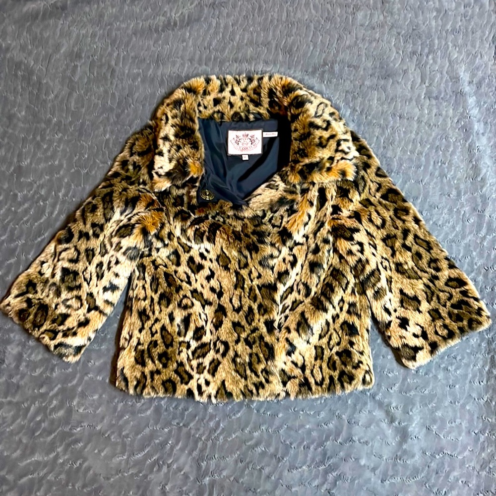 JUICY COUTURE Faux Fur Leopard Jacket M